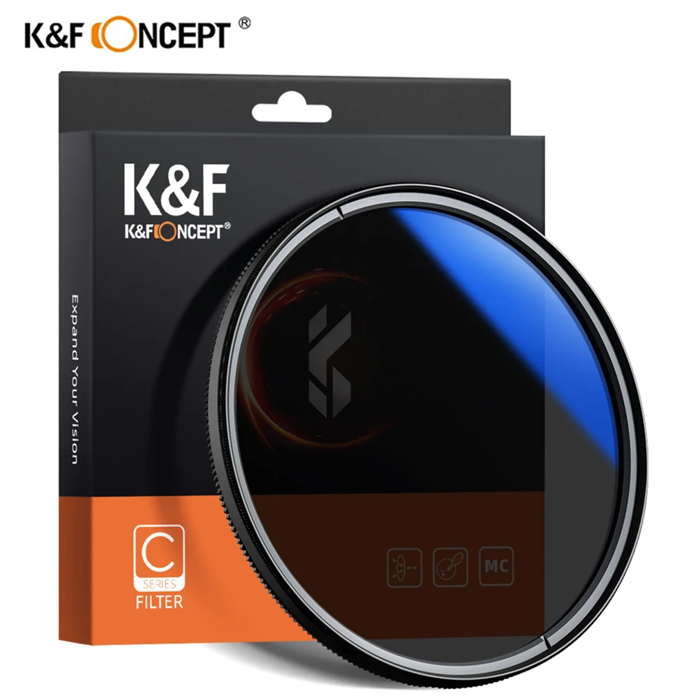 K&F Concept MC CPL Filter Ultra Slim Optics Multi Coated Circular Polarizer Camera Lens Filter 49mm 52mm 58mm 67mm 72mm 77mm knightx professional phone camera macro lens cpl star variable nd filter all smartphones 37mm 49mm 52mm 55mm 58mm colse up