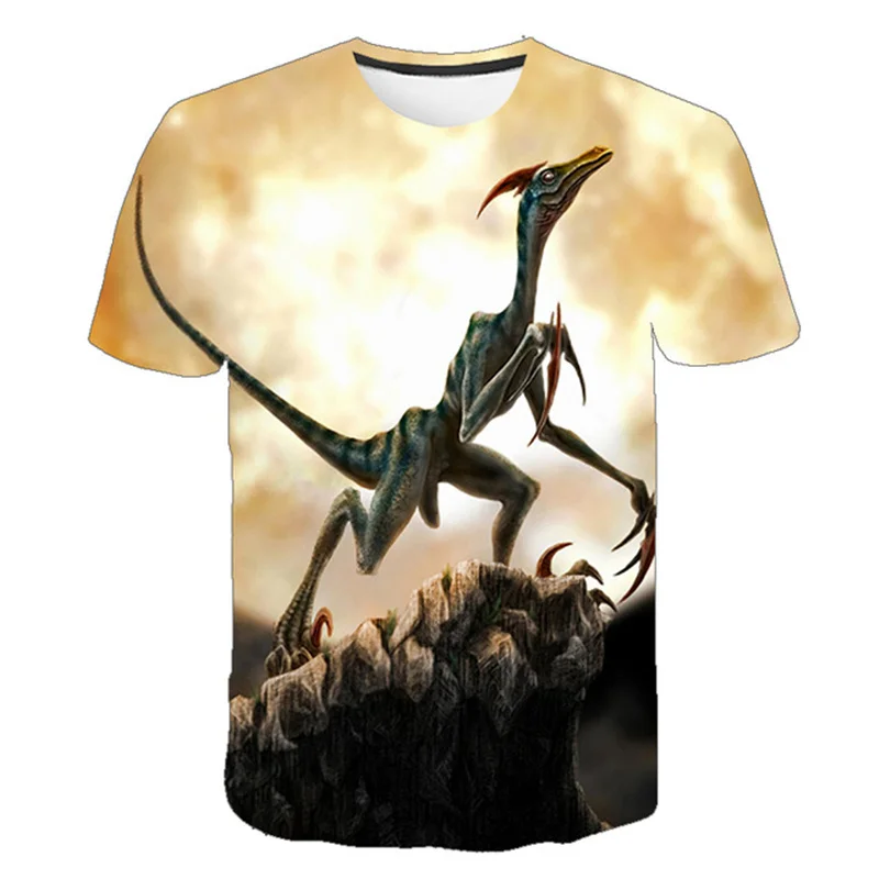 t shirt design Kids Boys Dinosaur T shirts Baby Cartoon 3D Print Short Sleeve Jurassic Park Tops Children Fashion Tshirt 4-14 Years Kids TShirt striped t shirt