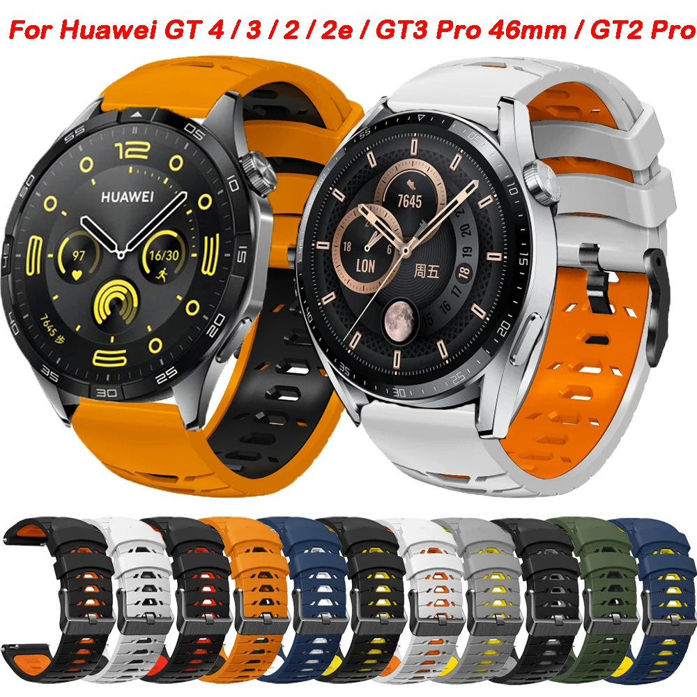 

Ремешок силиконовый для часов Huawei Watch GT 4 GT4 46 мм, браслет для Huawei GT3 GT2 GT 3 2 Pro 46 мм, 22 мм