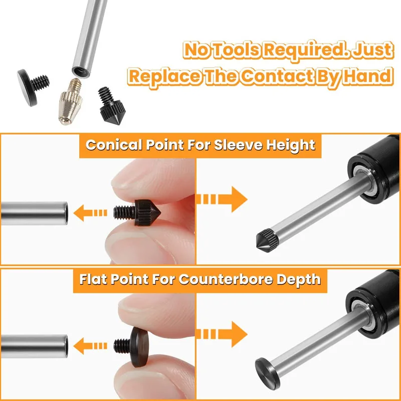 Pasimy Dial Bore Gauge Set 0-1" Range - For Diesel Engine Sleeve Height & Counterbore Measurement