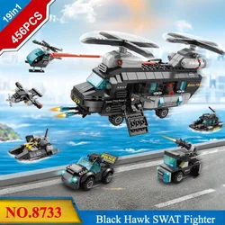 City Police Station SWAT Truck Building Blocks - Fun DIY Toy Set (456Pcs)
