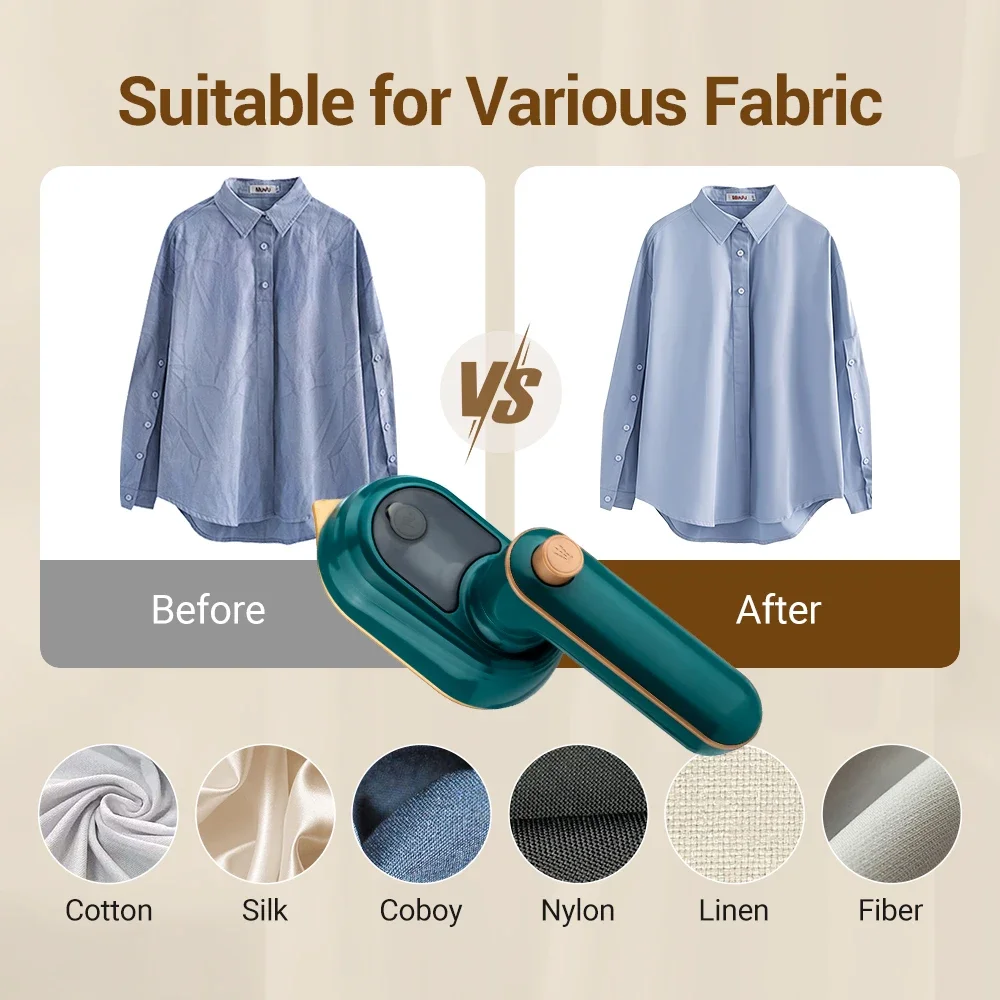 Mini Garment Steamer Steam Iron Handheld Portable Home Travelling For Clothes Ironing Wet Dry Ironing Machine Home Appliance 2