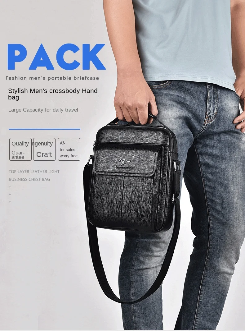 New Men's Bag Retro Shoulder Bag for Husband Fashion Handbag Leisure Crossbody Bags Luxury Designer Bag Father's Day Gift