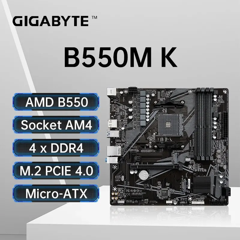 게임용마더보드 신제품, 아즈마 헤리지 5000 시리즈 AM4 마더보드, GIGABYTE B550M K 마이크로 ATX B550 DDR4 4733(OC) MHz M.2 PCIe 4.0 AMD Ryzen 5000 시리즈 AM4 마더보드.