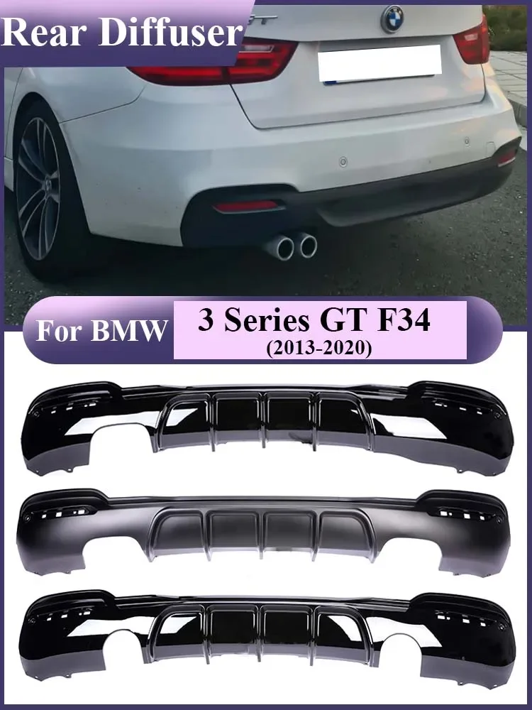 

Glossy Black Rear M Tech Bumper Lip for BMW 3 Series GT F34 2013-2020 Carbon Fiber MP Skrit Splitter Spoiler Diffuser Car Parts