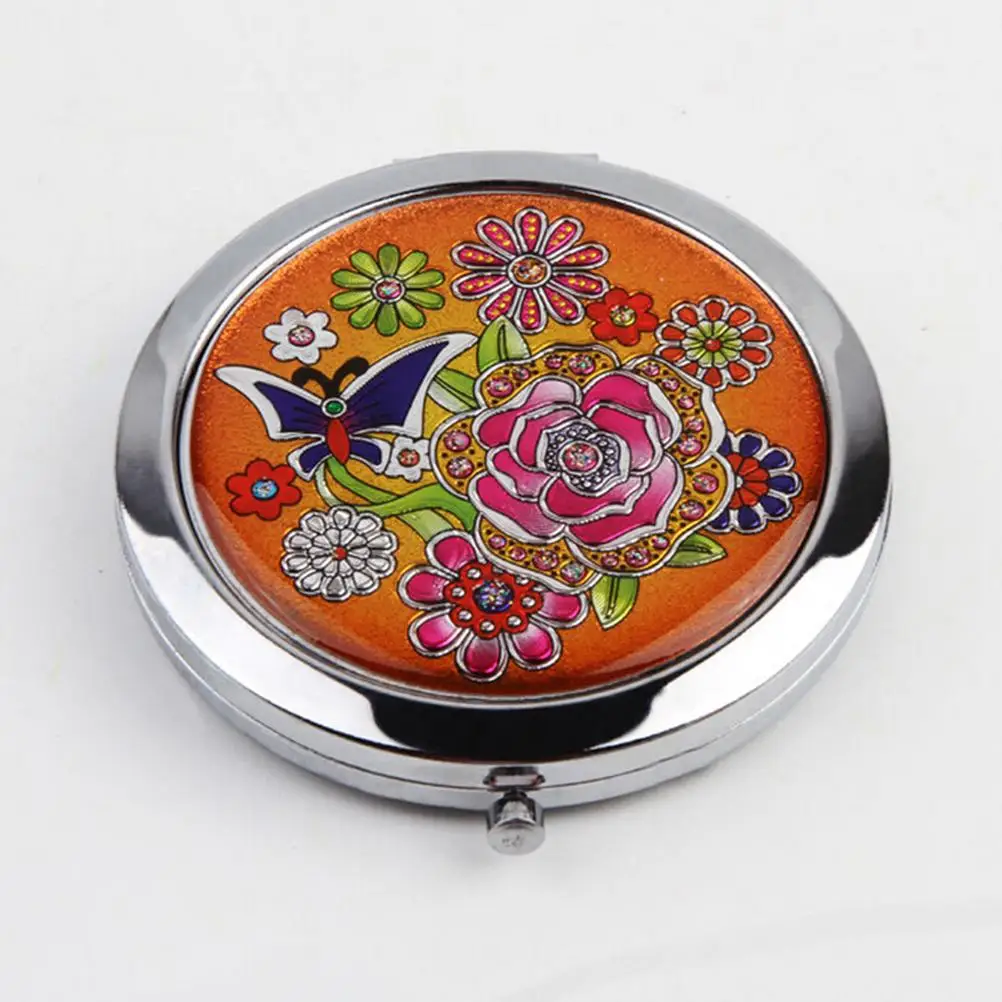 

TSHOU557 Mini Crystal Fold Mirror for Women Girls Cosmetic Makeup Supplies Portable Pocket Cosmetic Mirrors