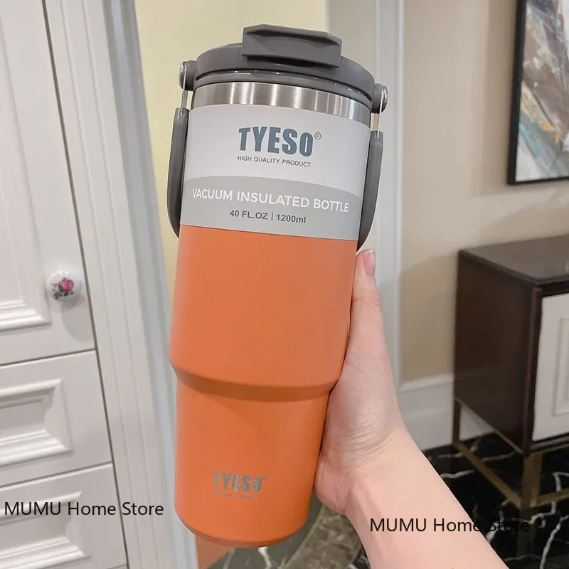 Tyeso Stainless Steel Insulated Travel Tumbler - Large Capacity Thermal Coffee Cup