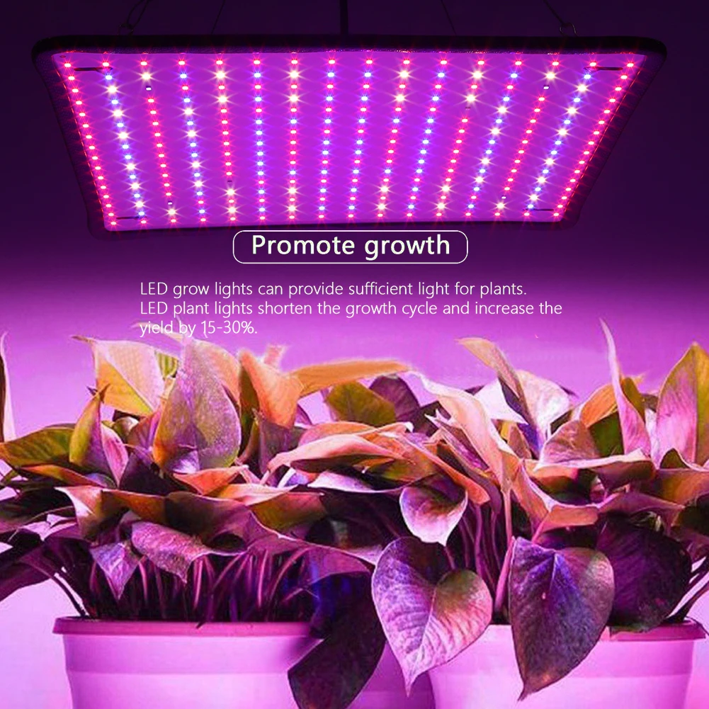 LED Grow Light Full Spectrum 45W 225LED/256LED Grow Light LED Phyto Lamp for Plants Flowers Greenhouse Hydroponic for Gardening