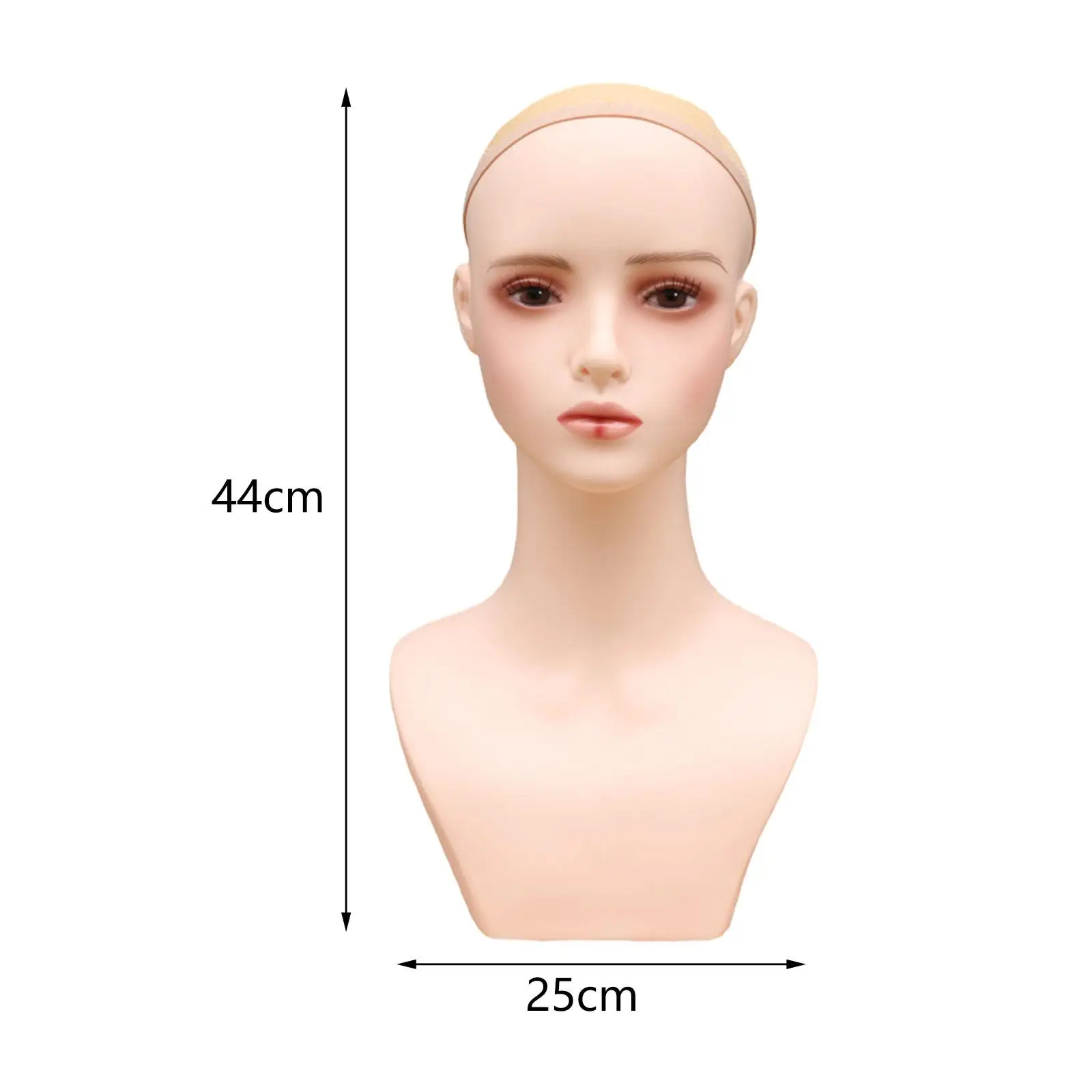 현실적인 여성 마네킹 머리, 다목적 내구성 가발, 거치대 가발 디스플레이