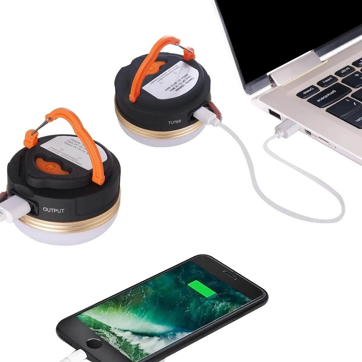 Camping Light Portable Lanterns Camping Lamp Camping Lantern LED Camping Lantern 3Modes COB High Power Portable Rechargeable with Magnet Base Power Bank for Outdoor Emergency Hiking