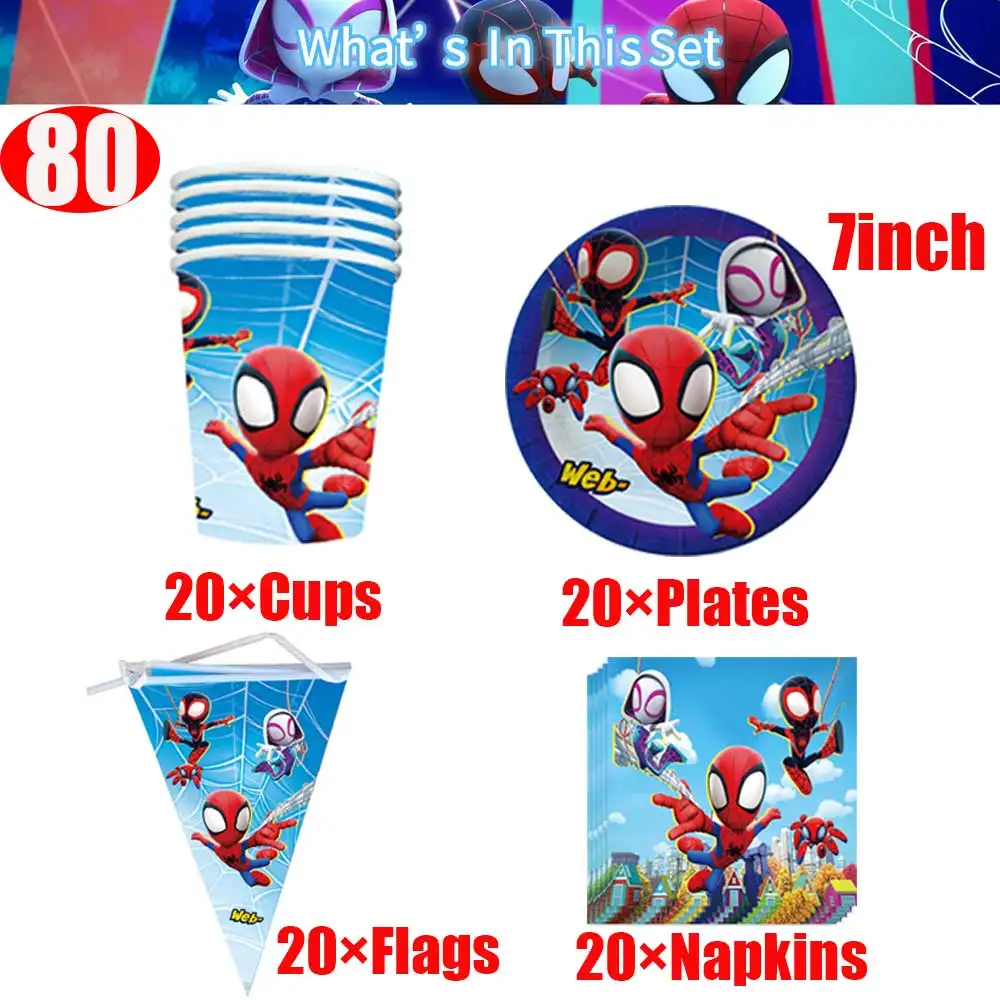 Set Vaisselle Jetable Set Décoration Anniversaire Avengers - 20 Personnes - Assiettes, Serviettes, Nappe - Thème Hulk Assiettes Serviettes 20 Personnes