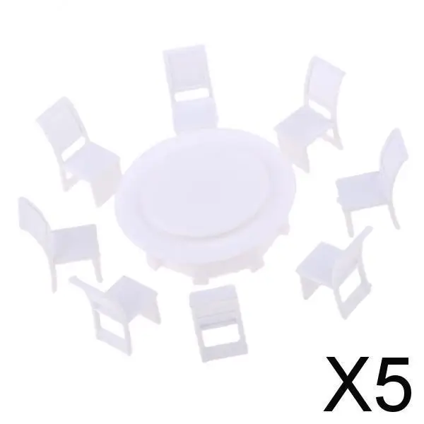 

5X миниатюрный кухонный обеденный стол Φ 1: 100 аксессуар