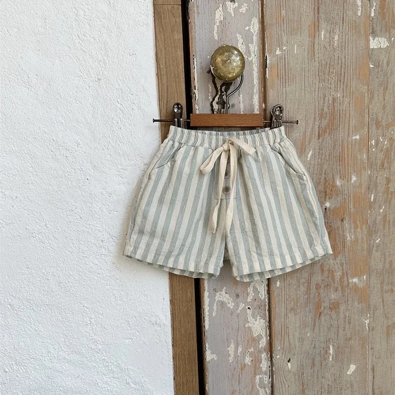 New Summer Kids Shorts Children Cute Stripe Trousers Boys Outwear Pants baby shorts