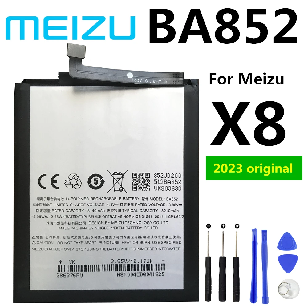 Bateria Original para Meizu x8 Edição Padrão do Telefone Móvel Novo 3210mah Ba852 Alta Qualidade