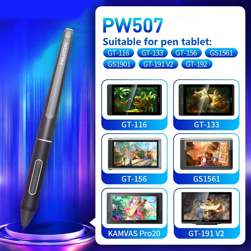 Digital Pen with Two Shortcut Keys Drawing Stylus for Graphic Tablet HUION 420 H430P Kamvas Inspiroy 5