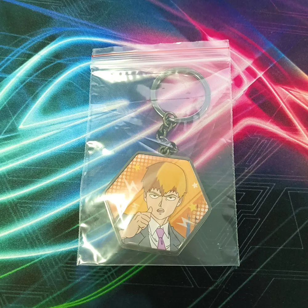 Mob Psycho 100Reigen Arataka Dimple Peripherer Schlüsselanhänger, doppelseitig zu öffnender Magnetspiegel, Anime-Fans, Geschenk, Anhänger, Make-up, Mi – Detail 11