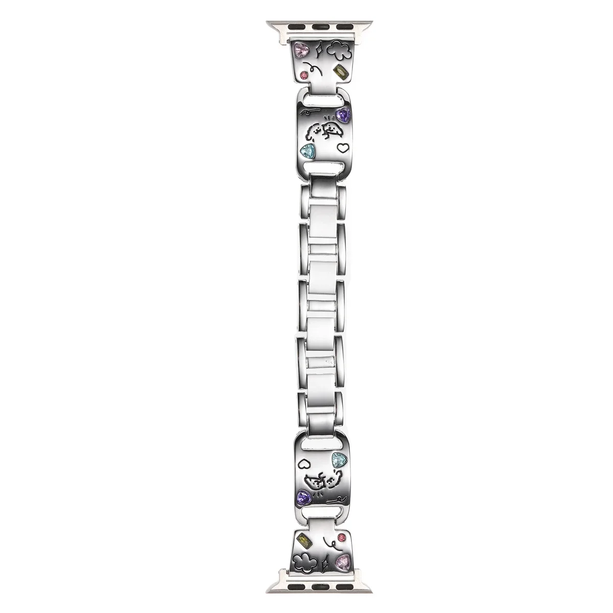Bracelet de montre pour iWatch 42/44/45/46/49 mm 38/40/41 mm Bracelet de montre tendance en métal pour montres de la série Ultra2 Série 10/9/8/7/6/5/4/3/2/1_voghion.com