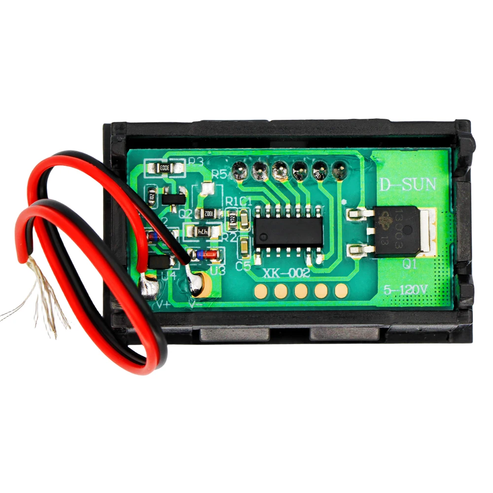 DC5V-120V Mini Digital Zweidraht Voltmeter 0,56 Zoll LED Display Panel Spannungsprüfer Voltmeter Modul für Auto Rot/Blau/Grün – Detail 3
