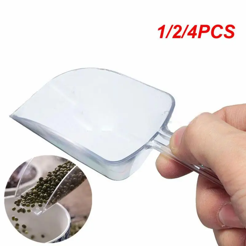 1/2/4Pcs Kitchen Cream Buffet Farina Mini Clear Ice Pale Cibo Candy Scoop Plastica