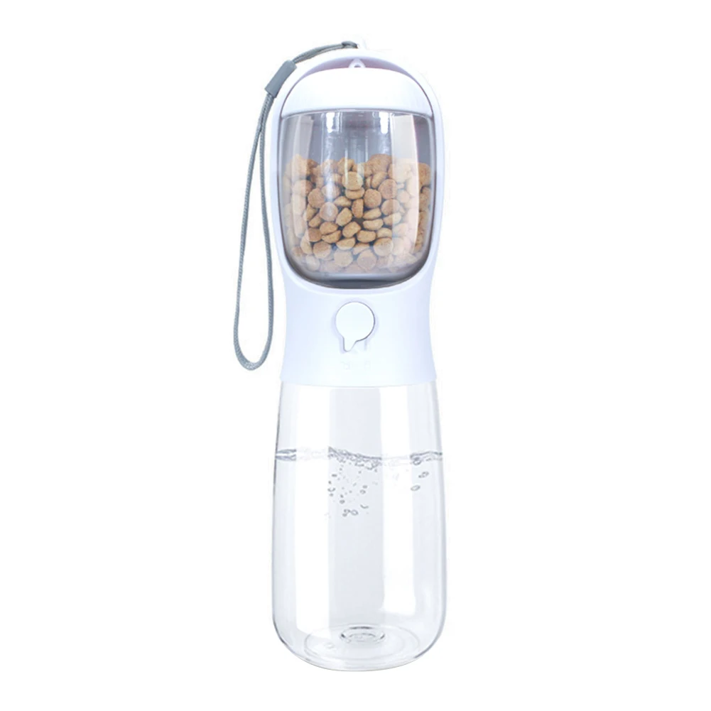

2 In 1 Leakproof Multifunctional Drinking Bowl Food Jar Dog Water Bottle Odorless Cat Large Capacity Travel Portable Walking