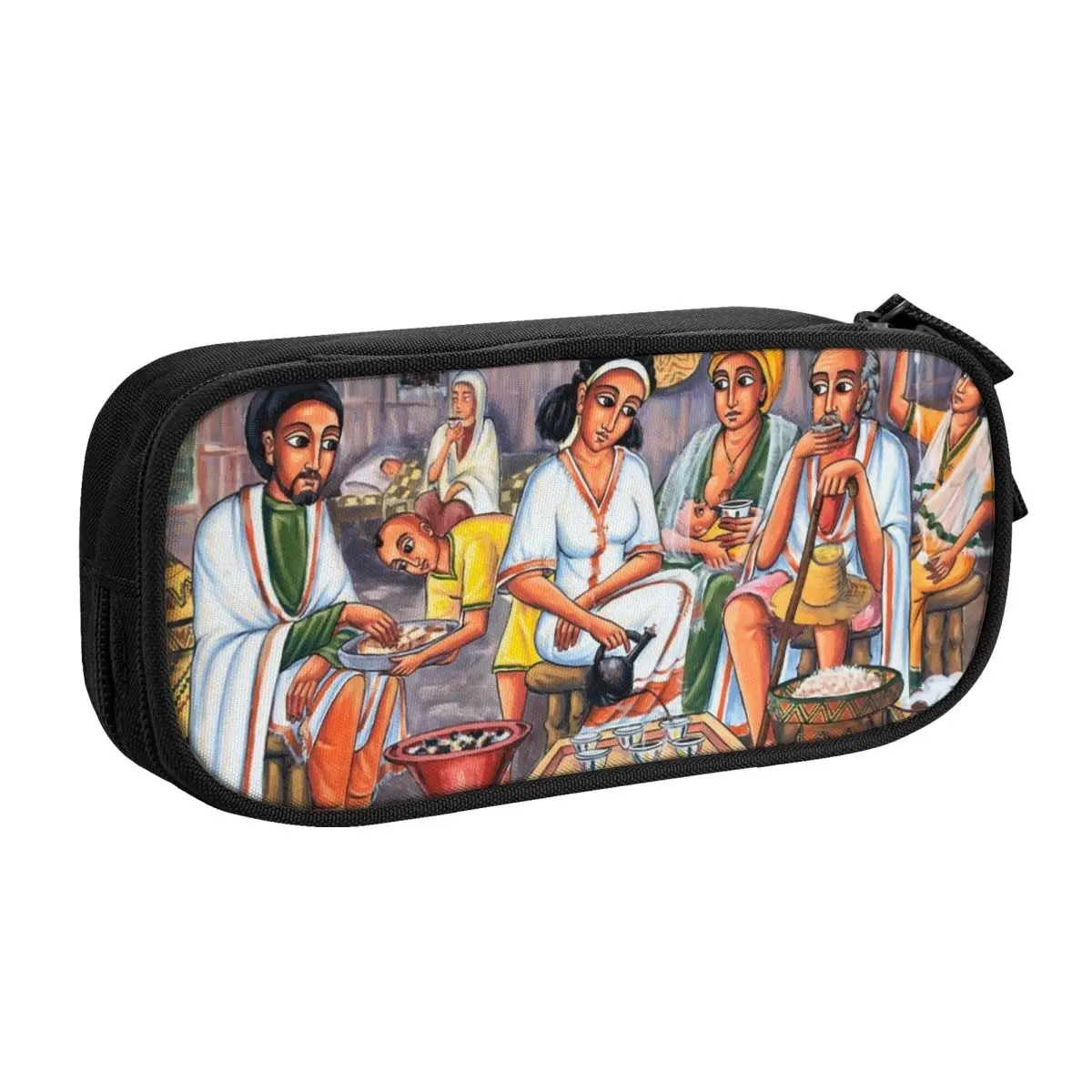 사용자 정의 에티오피아 커피 행사 한국어 연필 케이스 소녀 소년 대용량 연필 상자 학생 편지지