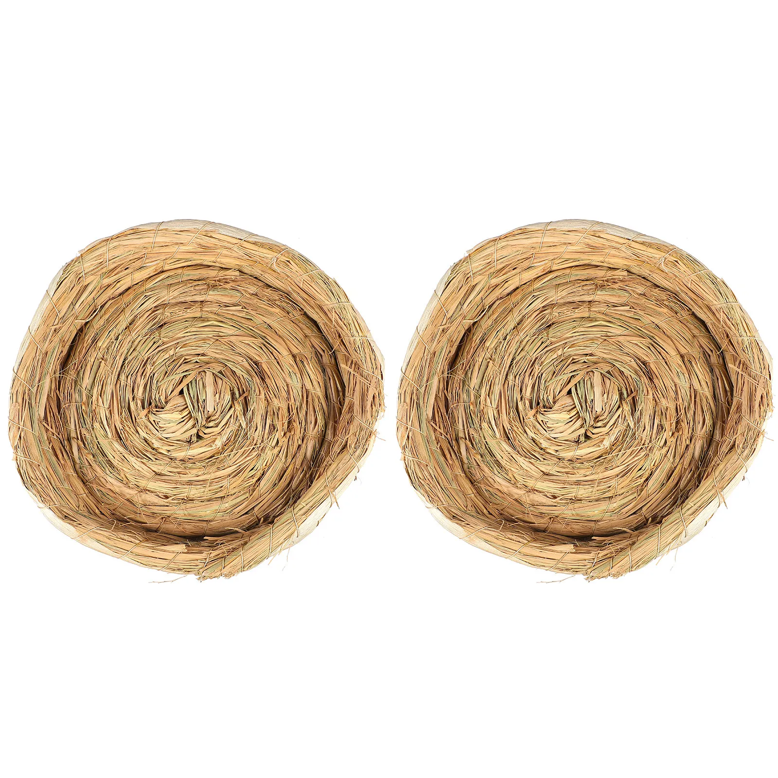 2 PCS 손으로 짠 새 둥지 손으로 짠 새 둥지 용품 새를 위한 수제 내구성 있는 비둘기 둥지