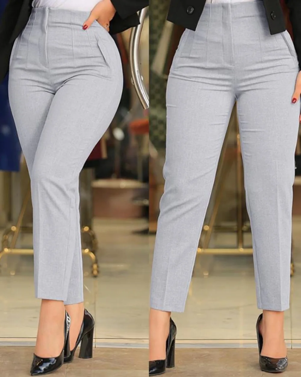 High Waist Cropped Work Pants Ms. Fashion Stretch Skinny Jeans Women Pants  Warm Ladies' Trousers Y2k Clothes Vintage Pants - Pants & Capris -  AliExpress