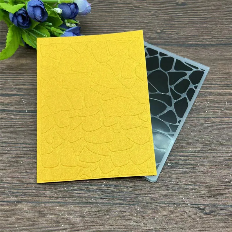 Stone Cobblestone Pattern Plastic Embossing Folders for DIY Scrapbooking,plastic embossing folder,embossing folder