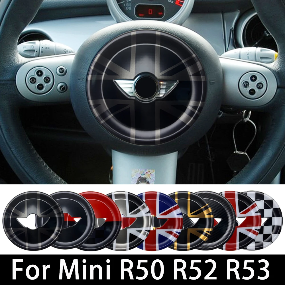 For Mini Cooper R50 R52 R53 Steering Wheel Center Panel Car Sticker Cover Car-Styling Auto Accessories Interior Trim