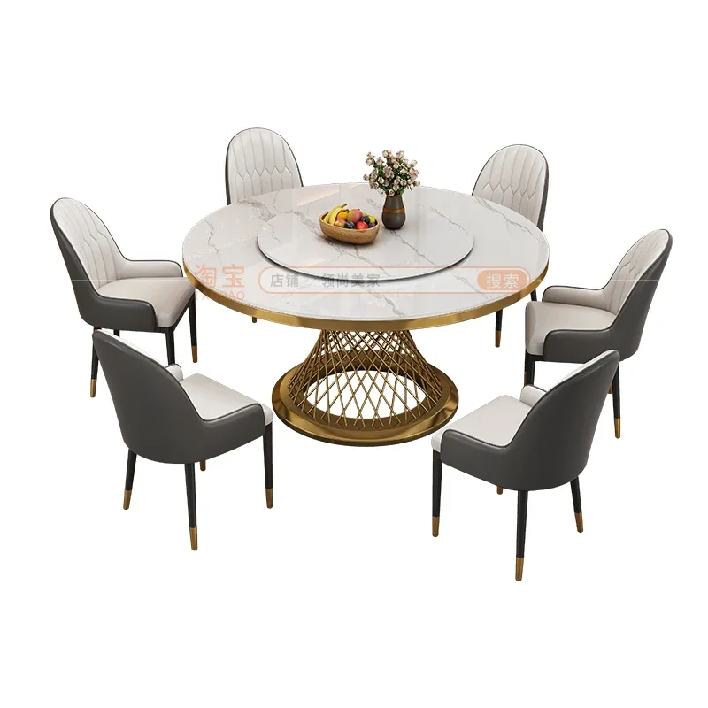 

Mobiles Nordic Dining Table Round Conference Marble Salon Modern Coffee Table Breakfast Luxury Esstisch Dining Room Sets