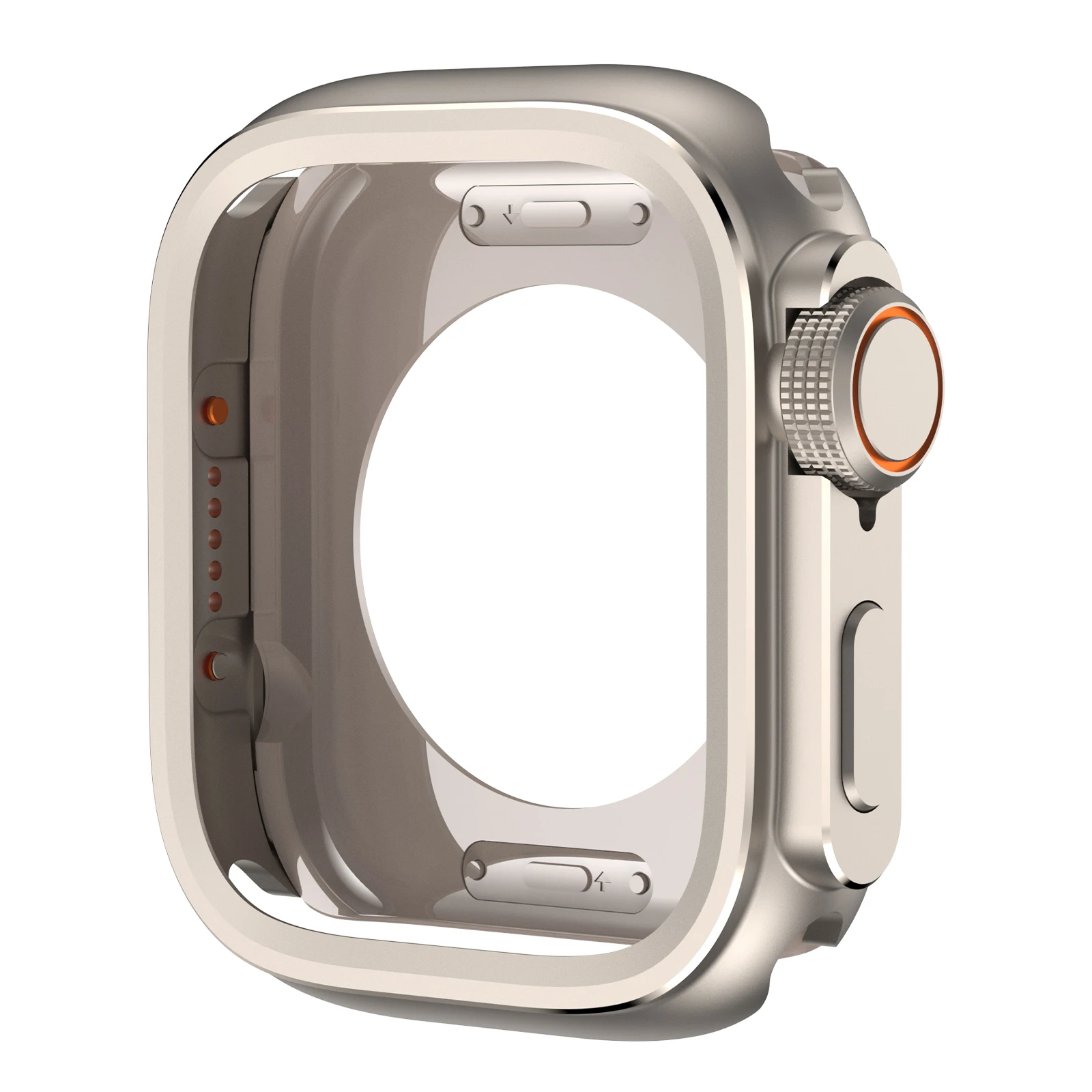 Premium Titanium Metal Bumper Case for Smartwatch Protection