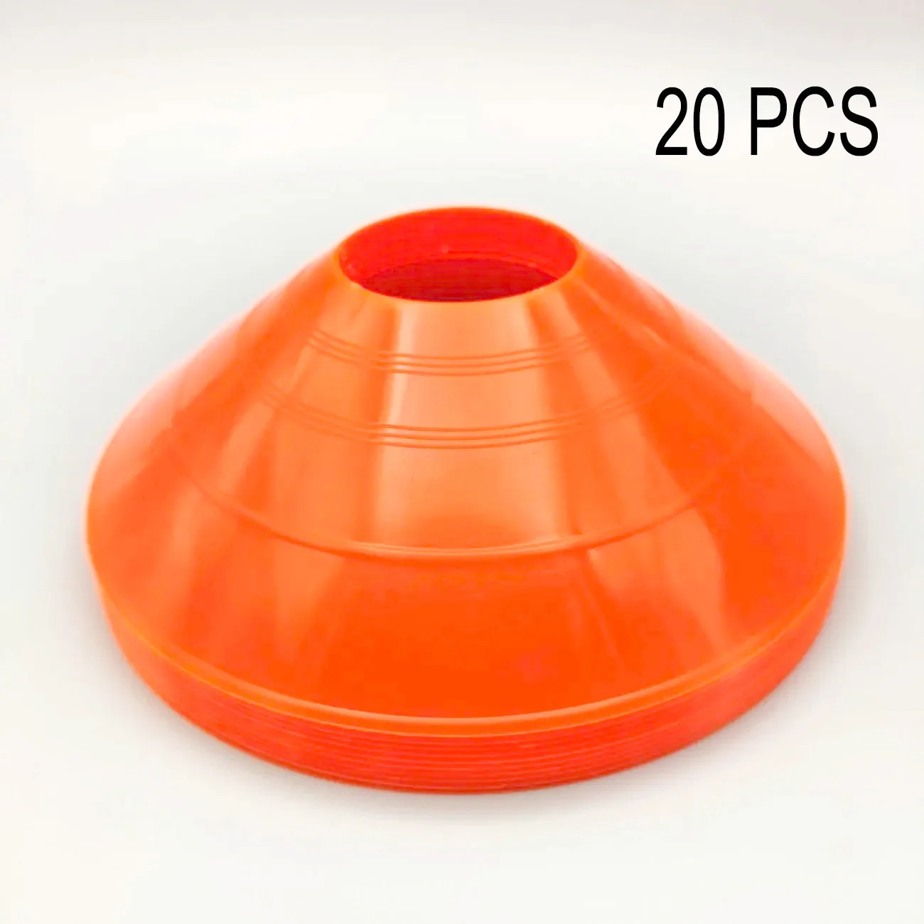 Lot De 20 Cônes D'entraînement Football - Plastique Souple, 5 Couleurs - Pour Agilité, Marquage Terrain