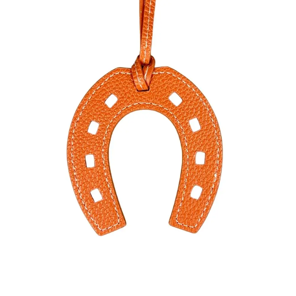 Artisanal Leather Horse Head & Horseshoe Charms Set - Premium Quality & Customizable Colors - Perfect Bag Accent