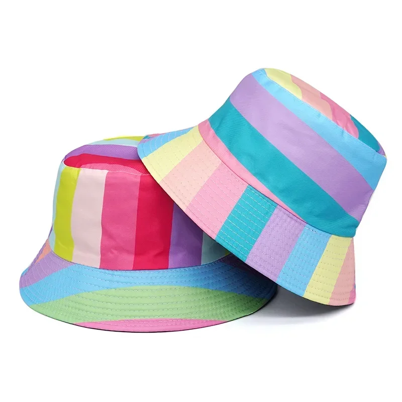 LGBTQ Pride Bucket Hat - Watercolor Purple Rose Fisherman Sun Hat For Women & Men, Packable For Travel, Beach & Outdoor