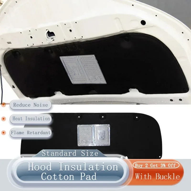 Car Accessories Hood Engine Soundproof Heat Insulation Cotton Pad For Toyota RAV4 2013-Aluminum Foil Soundproof Mat Cover sound proof mat sound insulation mat soundproofing cotton sound deadener mat heat insulation mat sound insulation cotton