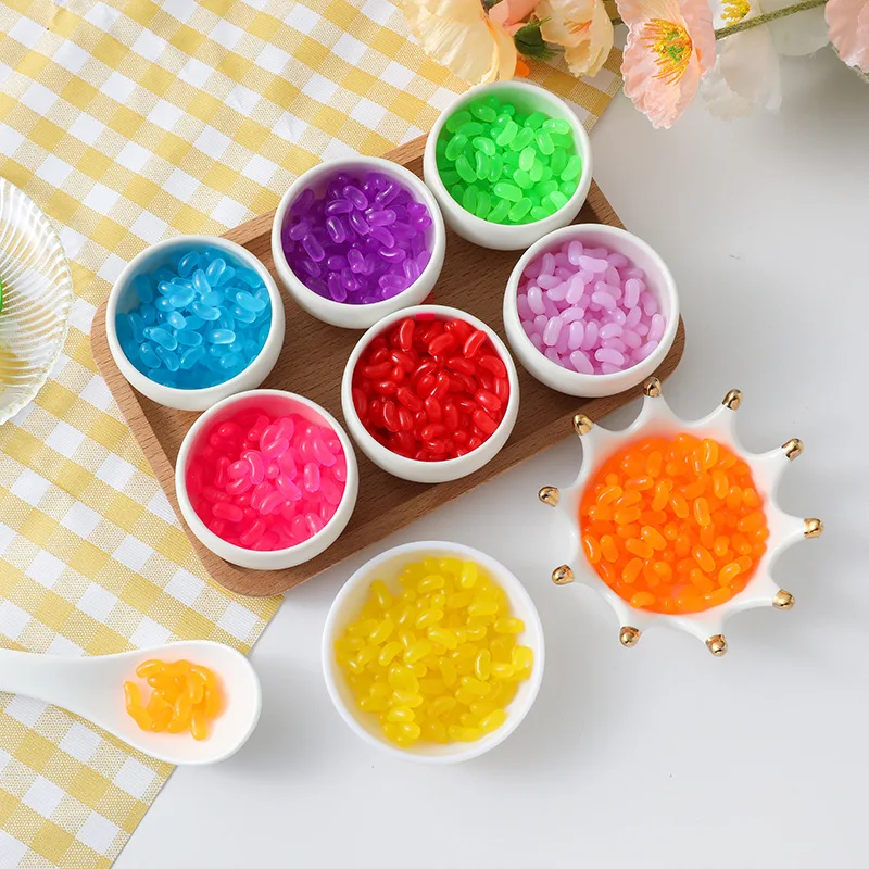 food model food photography props kitchen food toys Kawaii Jelly Bean Candy Cabochon Lovely Dollhouse Fake Sweets Craft Decoration 50 PCs/Lot