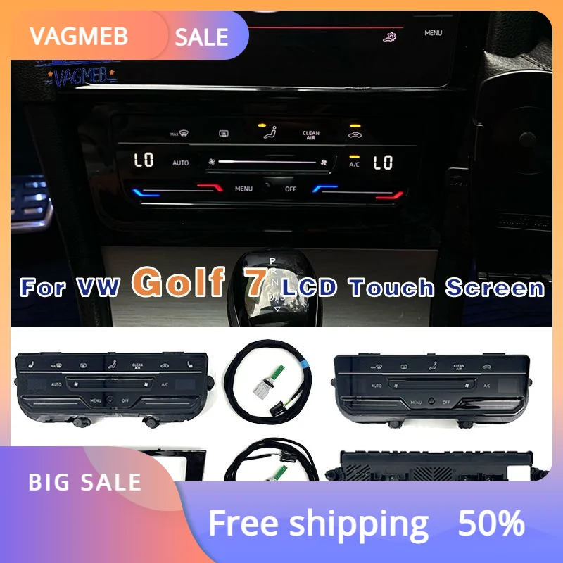 Pannello Aria Condizionata Automatico Con Riscaldamento Sedile Touch Screen Lcd Per Vw Mqb Golf Mk7 7.5 Golf R Golf 7 Golf 7.5 Golf R
