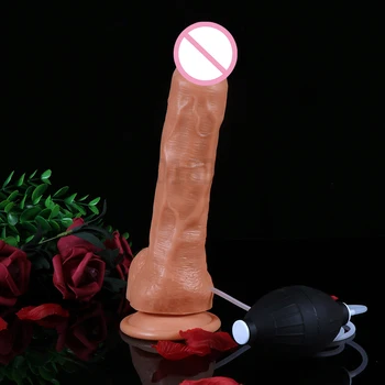 9.44 inches squirting dildo realistic penis with sucking machine sexy toys couples big dicks for man vaginal toys for adults 18 6