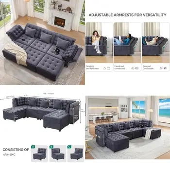 U-Shape Modular Sectional Sofa 1