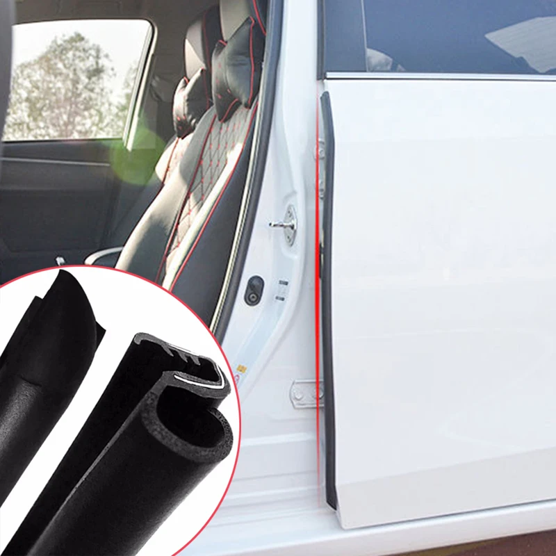 

2 Pcs Car Door Seal Strips Sticker B Pillar Type Car Rubber Sealing Strip Protector Sound Insulation For Car Sealant Accessory