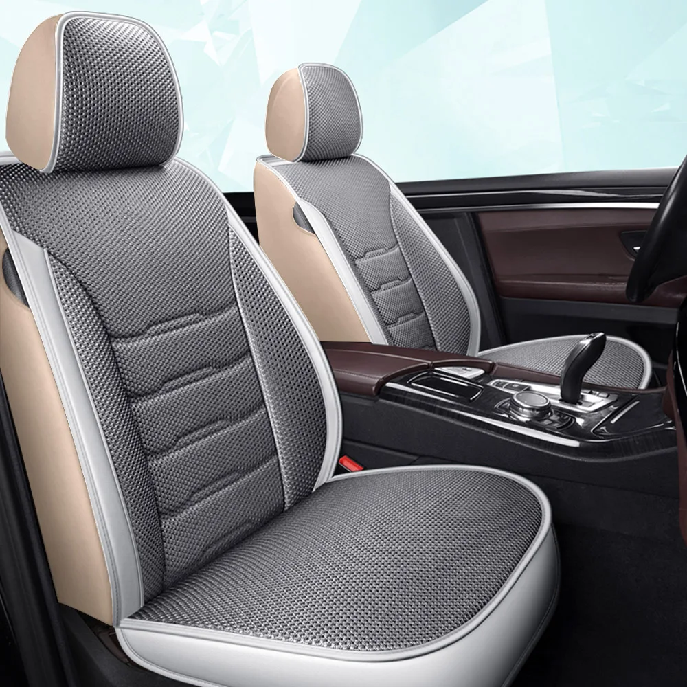Artificial Leather+ice Silk Universal 5seat Car Seat Cover Car