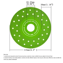 Enhanced Diamond Saw Blade - 115mm Dual - Use for Cutting & Grinding Marble, Ceramic, Glass, and Rock (A style)
