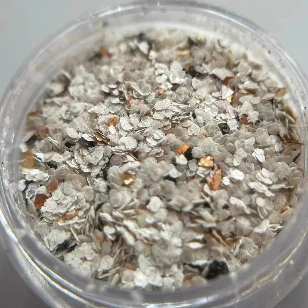 Natural White Gray Pink Mixes Mica Flakes Flitter for Resin Painting Arts Crafts,Nail Art,DIY Decoration Leaf Multi-Use 1-3mm