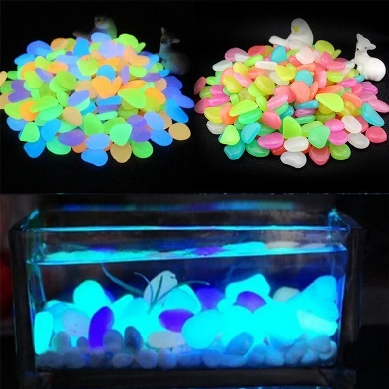 10pcs/20pcs/bag Garden Ornaments Stone Glow In The Dark Garden Luminous Pebbles