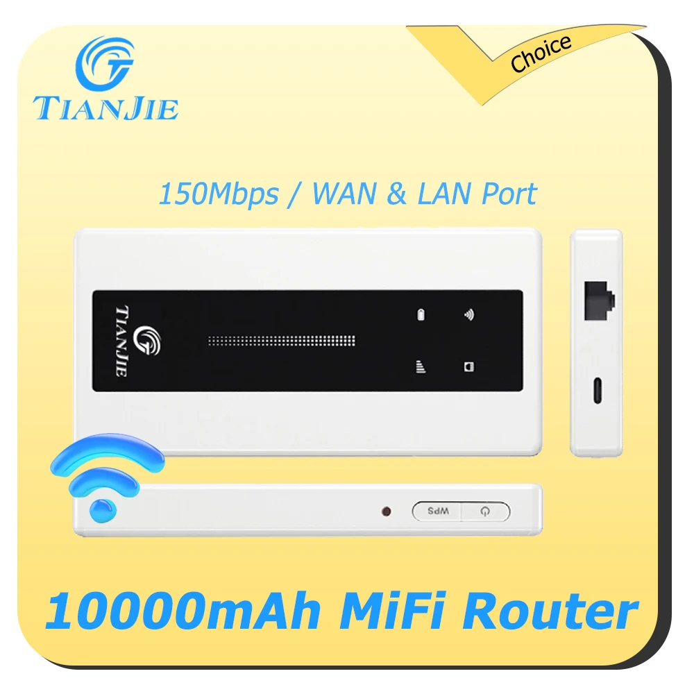 TIANJIEMF7104GWiFiRouter300MbpsCat4WirelessRouterWAN&LANNetworkPortMobileHotspotinPocket4GPortableWiFiDongle-AliExpress7