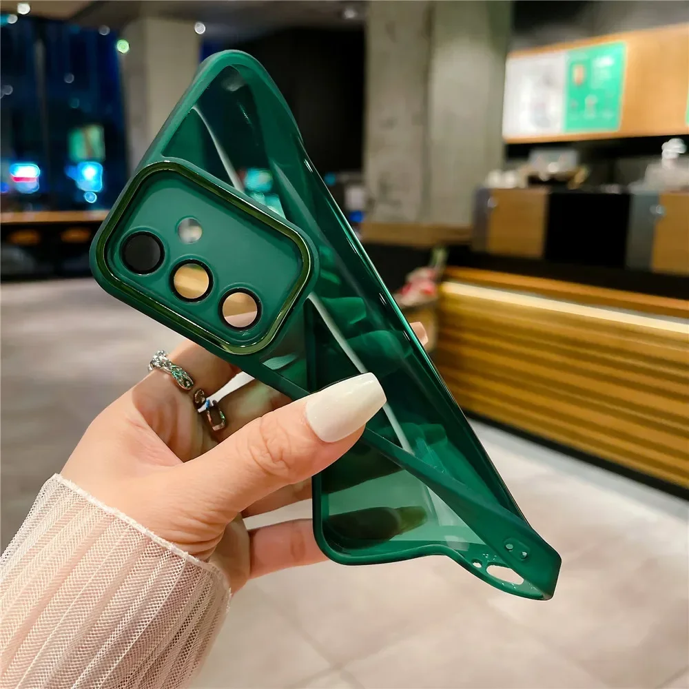Phone Case For Samsung S23 Ultra S24 S21 FE S22 Plus M13 M33 M53 M14 M54 A55 Camera Protection Film Transparent Silicone_voghion.com