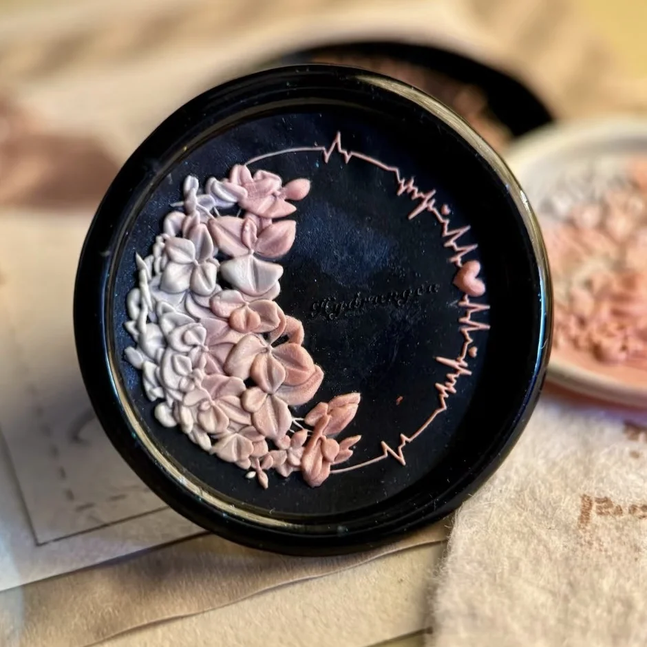 Angel Series Multi-layer Relief Copper Head Tea Olive Flower Witch Magic Small Receipt Stamp Head Fire Seal Stamp