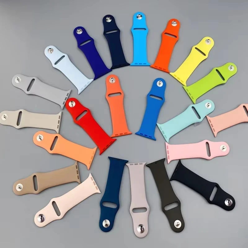 รูปสินค้า สายซิลิโคนสุดเก๋สำหรับ Apple Watch ใส่สบายไม่ร้อน