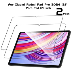 Dual Pack Tempered Glass Screen Protector - HD Clear, Anti - Scratch (Redmi Pad Pro 12.1)