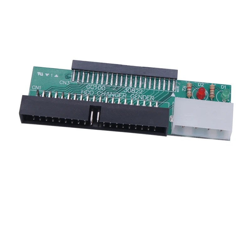 2,5 Zoll auf 3,5 Zoll HDD-Konverterkarte 2,5 Zoll IDE 44 PIN Buchse auf 3,5 Zoll IDE 40-poliger SSD-Festplattenadapter mit Licht – Detail 3